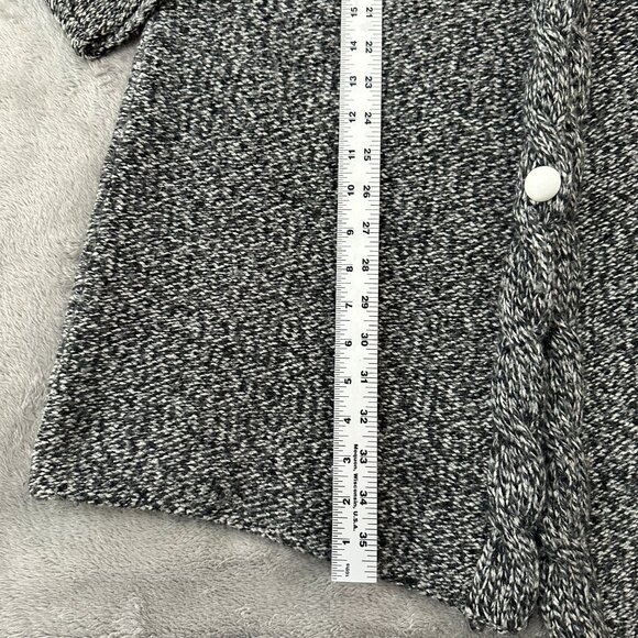 Talbots Sweater Cardigan 1X 1XL Gray Lambswool Angora Cashmere Buttons - Picture 4 of 6